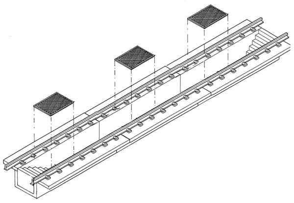 Weinert 3225 - Riffelblechabdeckung für Untersuchungsgrube LK56 (H0)