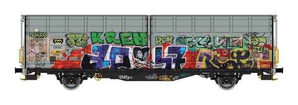Albert Modell 245067 - Schiebewandwagen Hbbillns, CH-TWA, Graffiti