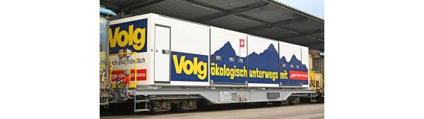 BEMO 2292102 - RhB Sb-v 65692 Tragwagen mit Klimacontainer "Volg"