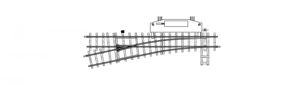 BEMO 4207000 - H0m elektrische Weiche links 12°