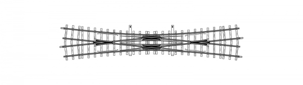 BEMO 4215000 - 12° Doppelkreuzungsweiche, 220 mm