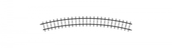 BEMO 4240000 - H0m gebogenes Gleis R 376 mm, 30°