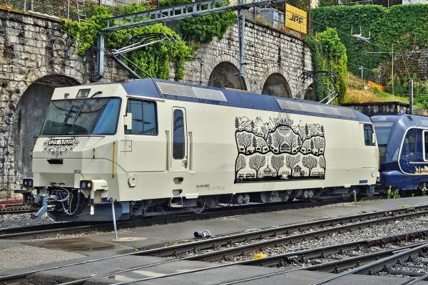 BEMO 1359362 - MOB Ge 4/4 8002 "125 Jahre MOB" Sound