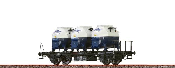 BRAWA 50598 - Behältertragwagen BTs 30 der DB, mit Efkr401 "Birkel"