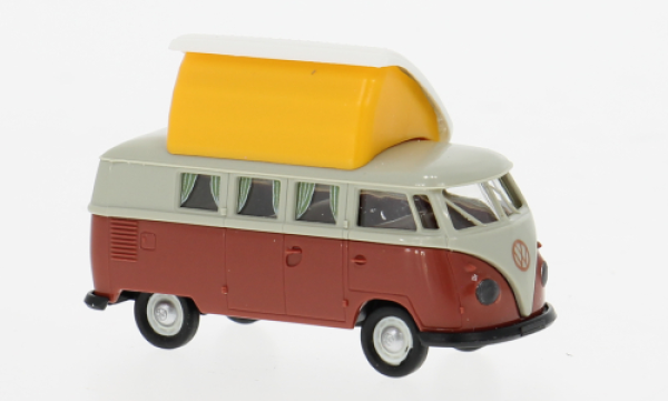 Brekina 31635 - VW T1b Camper, grau/rot, 1960