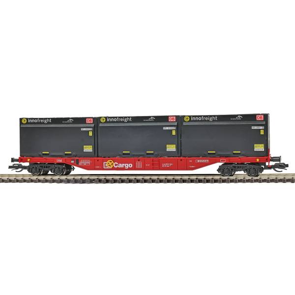 Busch 31100 - Containerwagen Sgns 691 der DB, mit Holzschnitzel-Containern