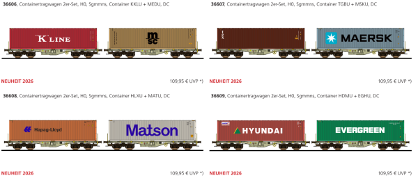ESU 36606 - Containertragwagen Sgmmns, D-AAEC