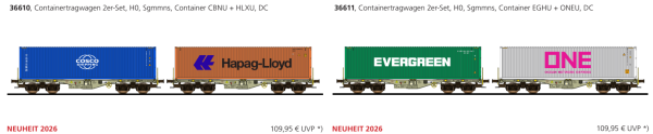 ESU 36610 - Containertragwagen Sgmmns, D-AAEC