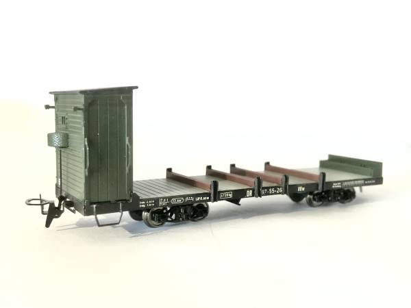Schlosser - 97-55-26 Stangenwagen RRw mit geschlossenem Bremserhaus