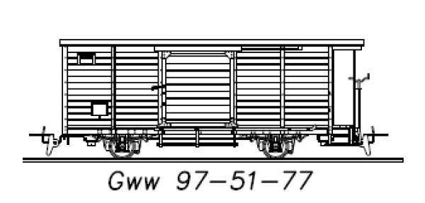 Schlosser - Bausatz Gedeckter Güterwagen Gww 97-51-77
