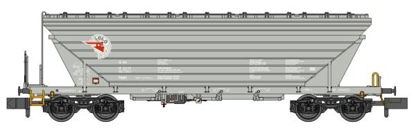 NPE NW52230 - Getreidesilowagen Uagpps Tschechien, LokoTrans, hellgrau