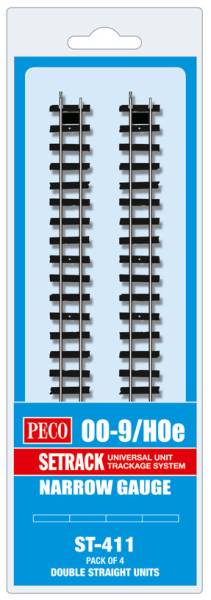 PECO ST-411 - Setrack H0e 174 mm gerades Gleis