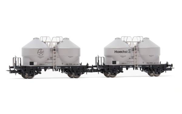 Rivarossi HR6574 - 2-tlg. Set 2-achs. Silowagen Ucs der DB, "Höchst"