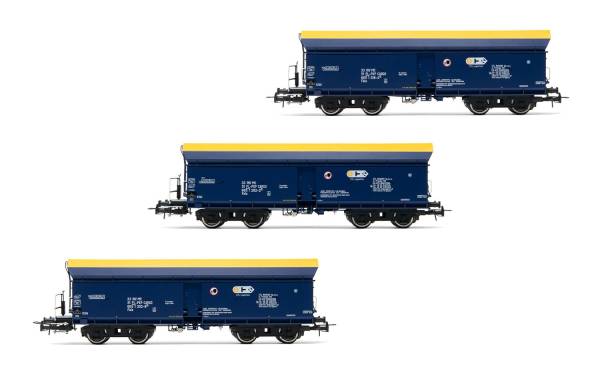 Rivarossi HR6589 - 3-tlg. Set Selbstentladewagen Fals der PKP Cargo