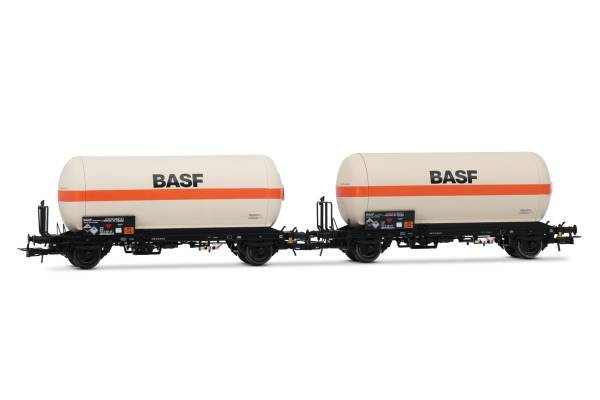 Rivarossi HR6618 - 2-tlg. Set Gaskesselwagen Zgs „BASF" der DB