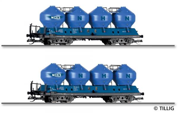 TILLIG 01114 - Güterwagenset „NHN spol. s.r.o.“, eingestellt bei der ČD