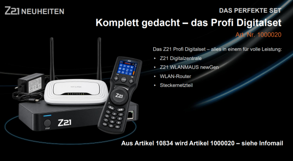 Roco 1000020 - Z21 Profi Digitalset mit Z21 WLANMAUS newGen