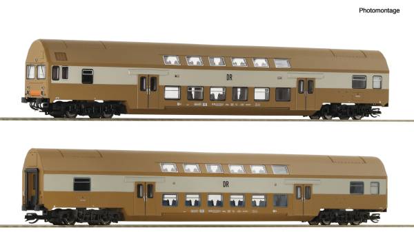 Roco 6280025 - 2-tlg. Set 1: Doppelstockwagen der DR