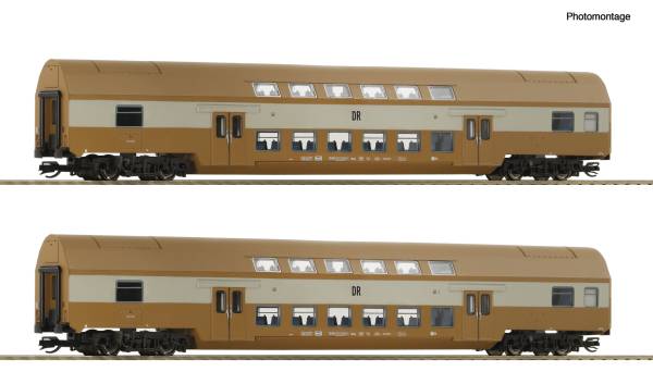 Roco 6280026 - 2-tlg. Set 2: Doppelstockwagen der DR