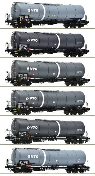 Roco 6600007 - 6-tlg. Display: Kesselwagen, Gattung Zans, der VTG