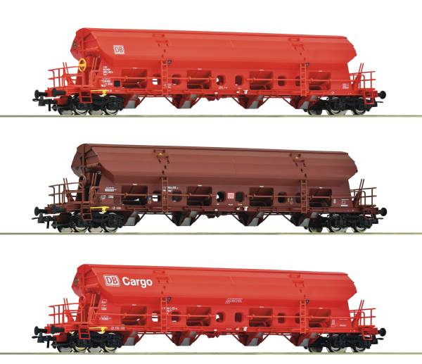 Roco 6600153 - 3-tlg. Set: Schwenkdachwagen der DB AG