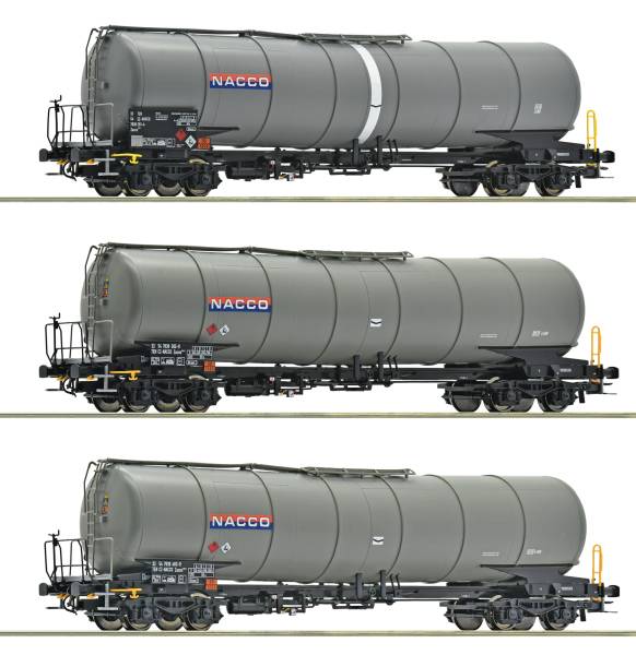 Roco 6600197 - 3-tlg. Set: Kesselwagen der NACCO