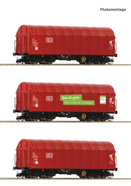 Roco 6680012 - 3-tlg. Set: Schiebeplanenwagen der DB AG