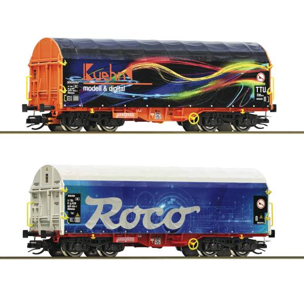 Roco 6680022 - 2-tlg. Set: Schiebeplanenwagen