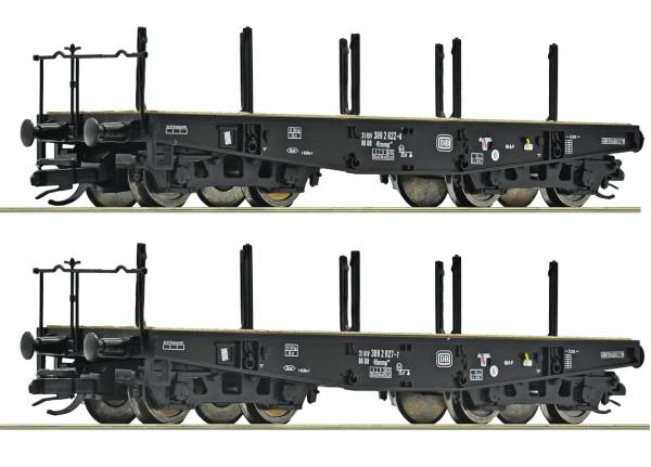 Roco 6680028 - 2-tlg. Set: Schwerlast-Flachwagen der DB