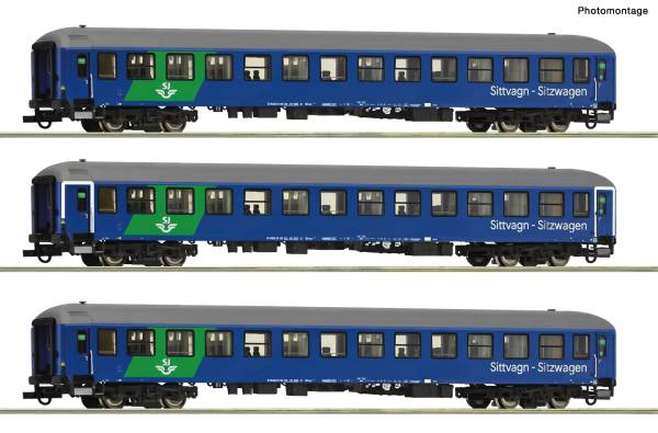 Roco 6200262 – 3-tlg. Set: Reisezugwagen, SJ