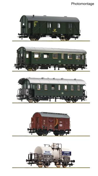 Roco 6200291 – 5-tlg Set: Personenzug mit Güterbeförderung, DB
