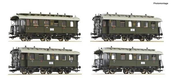 Roco 6200296 – 4-tlg. Set: Personenwagen, DRG