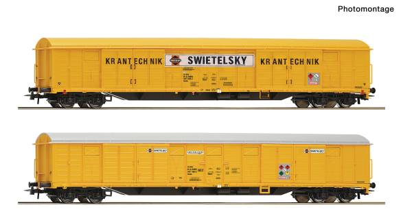 Roco 6600359 – 2-tlg. Set: Gedeckte Güterwagen, RTS