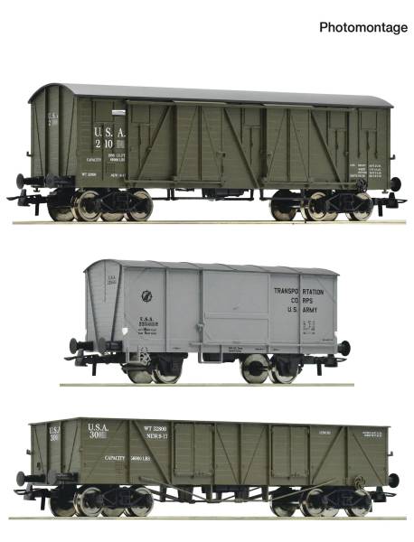 Roco 6600367 – 3-tlg. Set: Güterwagen, USATC