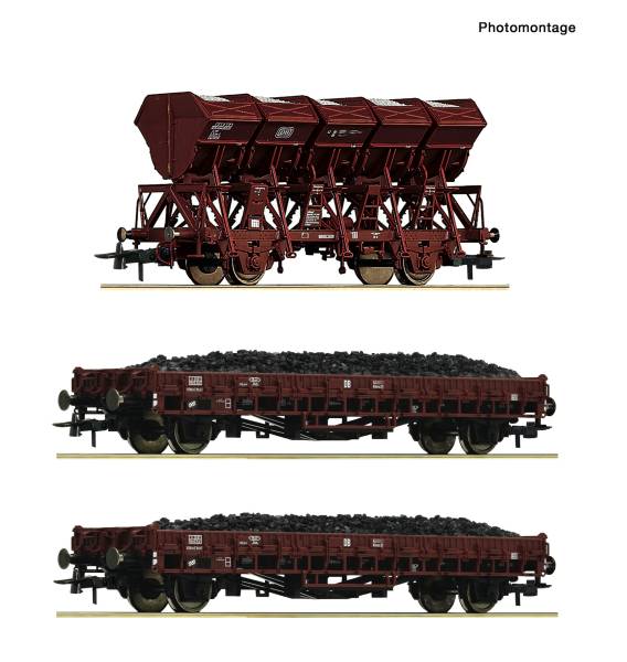 Roco 6600370 – 3-tlg. Set: Schotterzug, DB