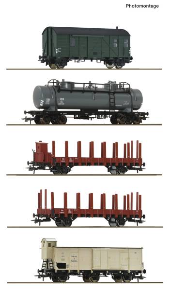Roco 6600384 – 5-tlg. Set: Güterzug, ÖBB