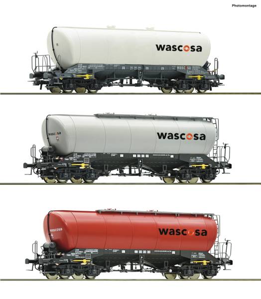 Roco 6600432 – 3-tlg. Set: Silowagen, Wascosa