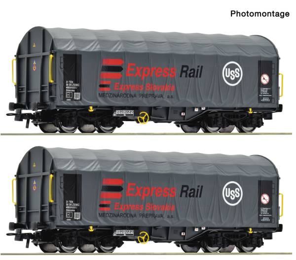 Roco 6600455 – 2-tlg. Set: Schiebeplanenwagen, ZSSK Cargo