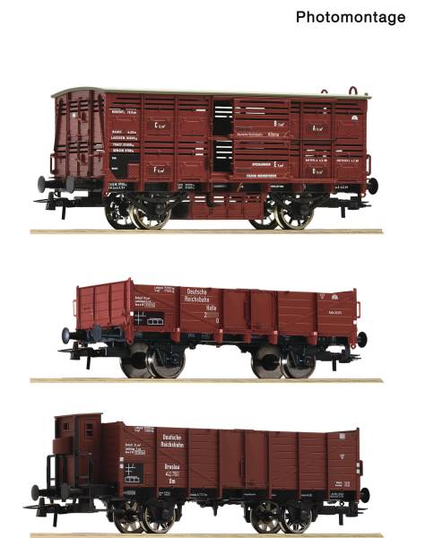 Roco 6600470 – 3-tlg. Set: Güterwagen, DRG