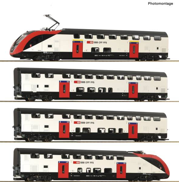 Roco 7700008 – 4-tlg. Set: Fernverkehrs-Doppelstockzug RABe 502, SBB