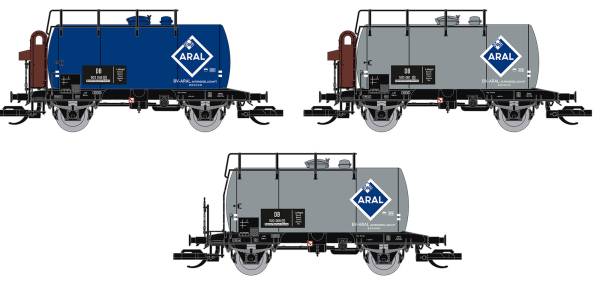 Saxonia 120110 - 3er Set Kesselwagen Deutz "Aral" der DB