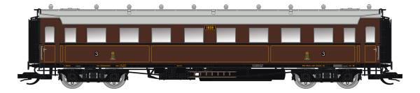 Saxonia 120176 - Personenwagen C4Ü Sa 07 K.Sächs.Sts.E.B., mit Beleuchtung