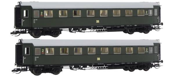 Saxonia 120181-2 - 2er Set Personenwagen C4ü Sa 07 der DR