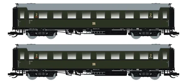 Saxonia 120181-2 - 2er Set Personenwagen C4ü Sa 07 der DR