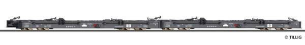 TILLIG 05973 - Güterwagenset der DR, bestehend aus zwei Schmalspur- Rollwagen Rf4