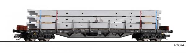 Tillig 18138 - Niederbordwagen Rs 689 der DB AG, beladen mit Trogdeckenplatten