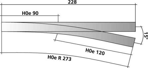 TILLIG 85181 - Abzweig links H0-H0e