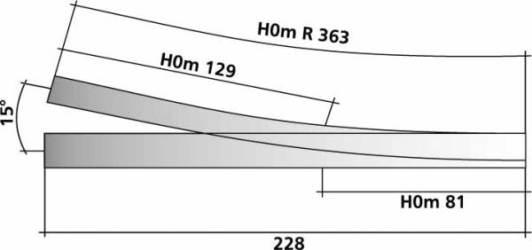 TILLIG 85183 - Abzweig rechts H0-H0m