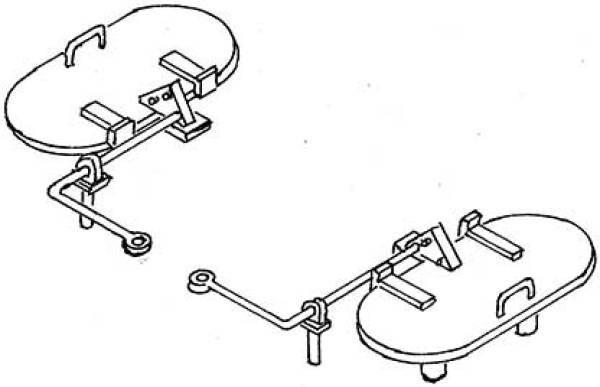Weinert 86609 - Wasserkasten-Deckelklappen für 2’ 2’ T 26 der BR 50