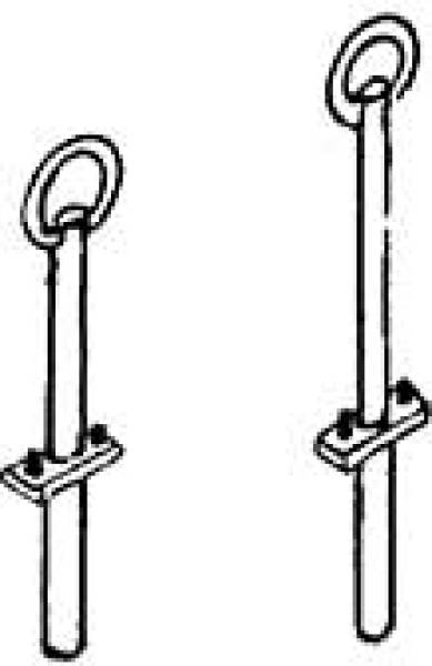 Weinert 8751 - Griffstangen mit Ring für Pufferbohlen